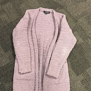 Elegant Lilac Open-Front Cardigan
